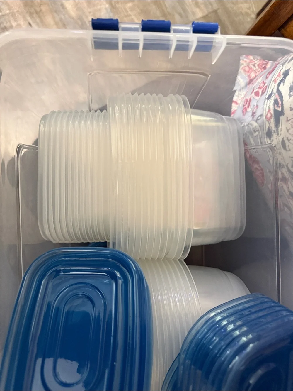 NIB Blue-Lid Food Storage Container Set - BPA-Free Kitchen Organization